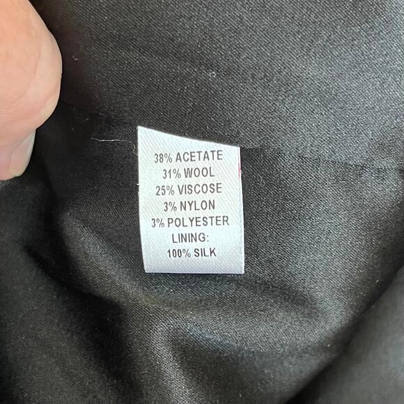 Cushnie et Ochs Black Wool Blend Jacquard Deep V Tiered A-Line Mini Dress 2 NWT - Picture 15 of 16